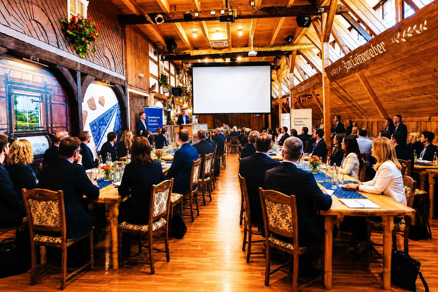Konferenz im gro�en Saal der Sachsenlandhalle Oppach